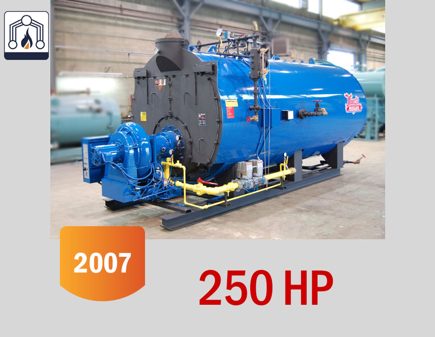 200 hp Cleaver Brooks CB(OS), 200 lb/pulg², gas natural, reacondicionada garantía,1994